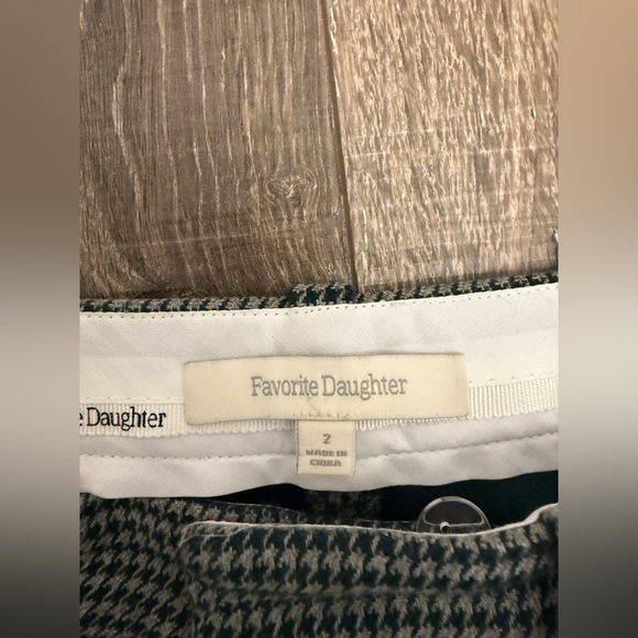 Favorite Daughter Women’s Wool Green Houndstooth Wool Pants Size 2 $248 Retail - Picture 3 of 7